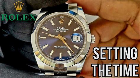 setting a rolex oyster perpetual|adjust date on Rolex datejust.